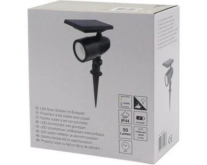 LED Solar Garden Spike Light – Black